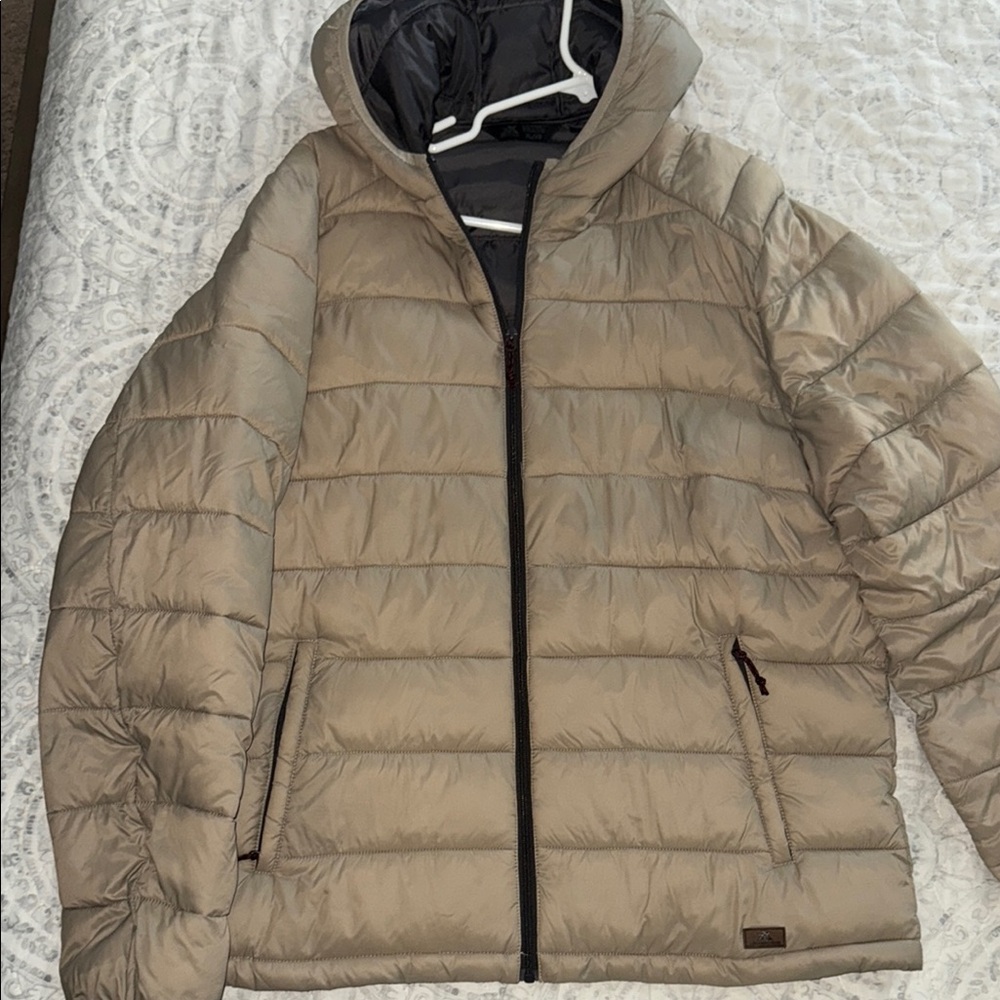 Men's Tan Puffer Jacket